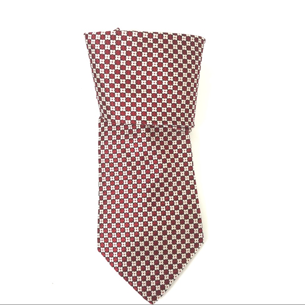 NWOT Brooks Brothers red white silk tie